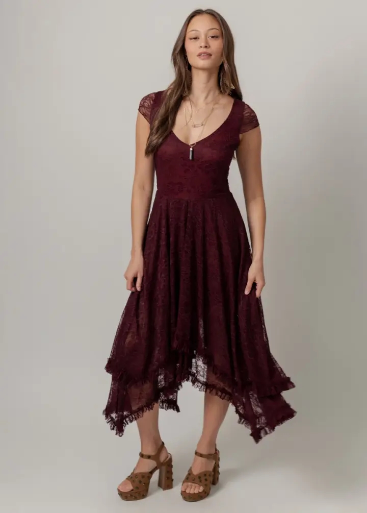 Fernilia Dress in Oxblood