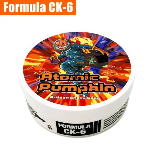 Atomic Pumpkin Artisan Shaving Soap | Ultra Premium CK-6 Formula | 4 oz