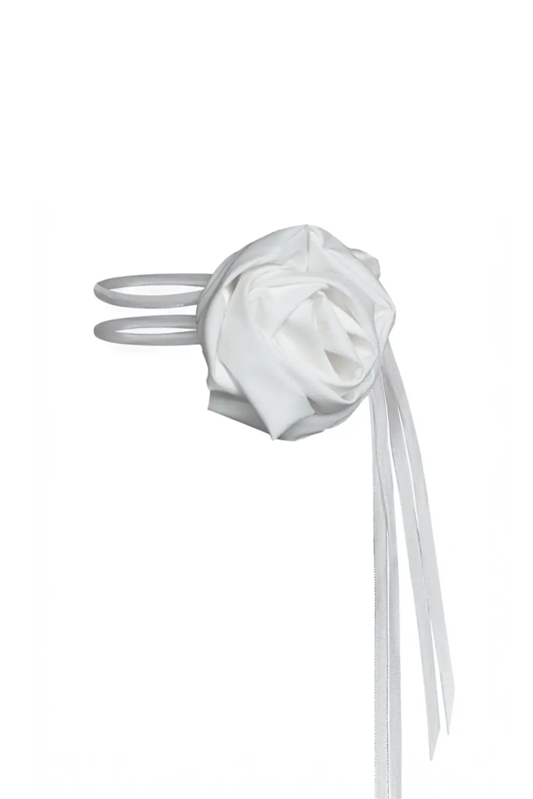 White Rose Flower Choker