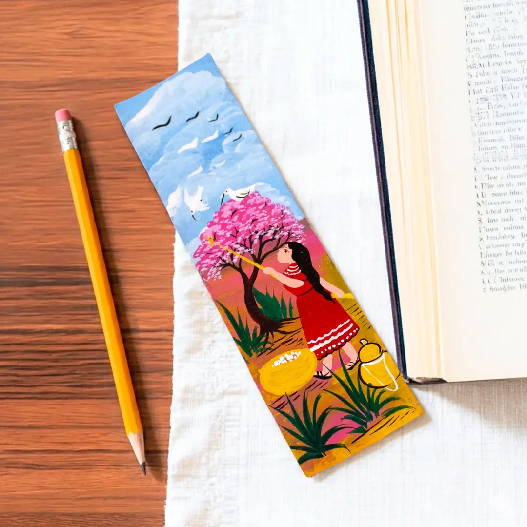 Hand-Painted Papel Amate Xalitla Bookmarks