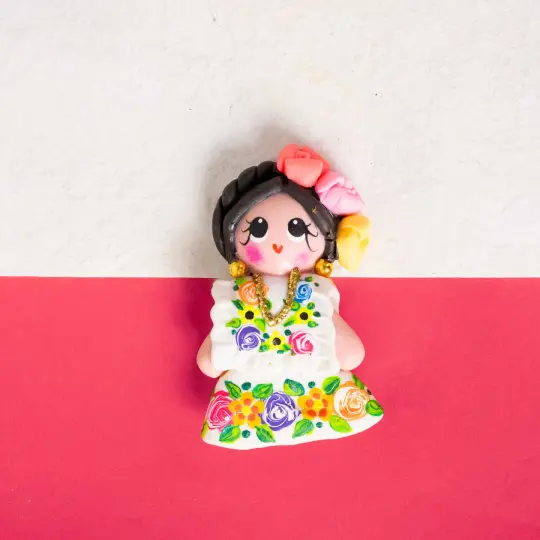 Cold Porcelain Clay Traditional Dresses Magnet