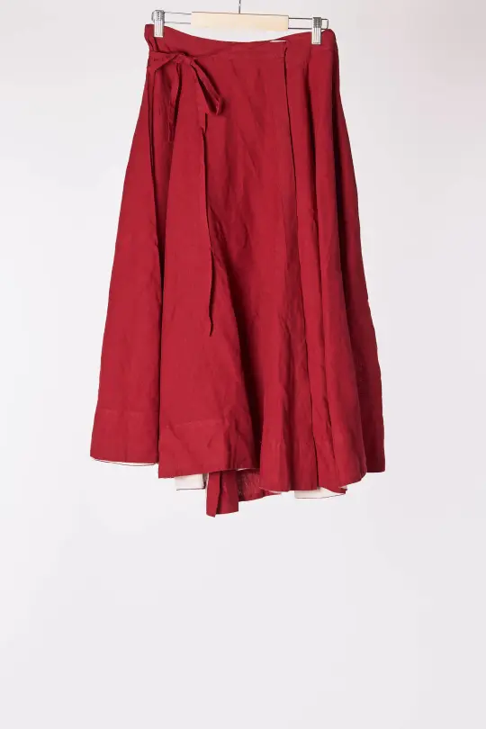 Marsala Red, Wrap Skirt