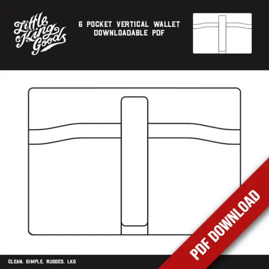 LKG - 6 Pocket Vertical Wallet Template (Downloadable PDF)