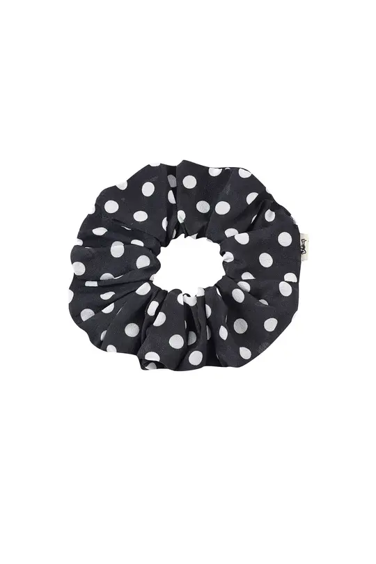 Silk Scrunchie Domino Dot