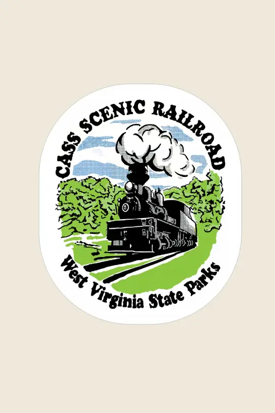 WV State Parks: Cass Railroad Sticker