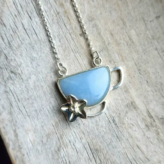 Angelite Pendant - Cup of Whispers