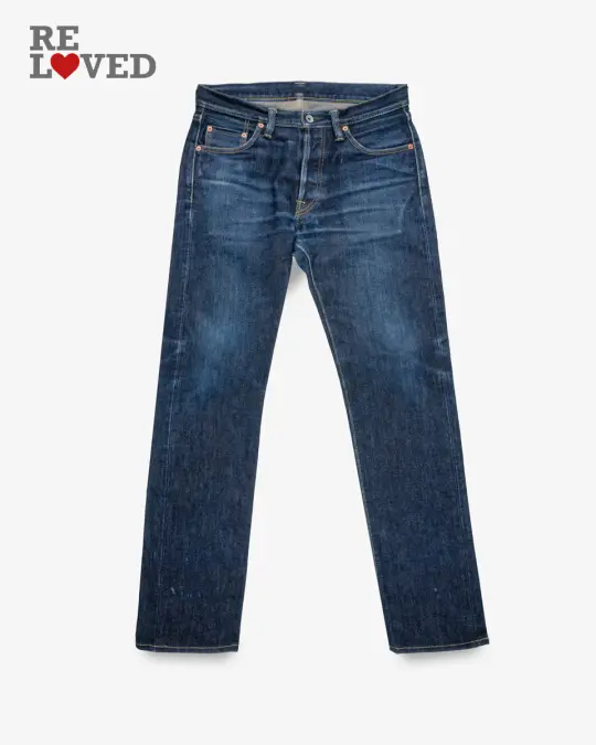 21oz Selvedge Denim Straight Cut Jeans - Indigo (IH-633S) Tag 31, Hemmed to 31.5"