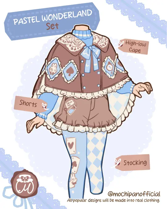 (Interest Check) Pastel Wonderland Shorts & Cape