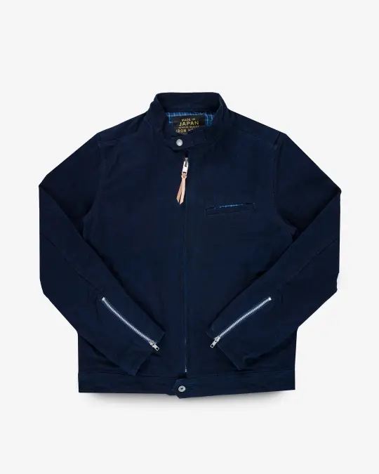 13oz Oxford Cloth Riders Jacket - Indigo