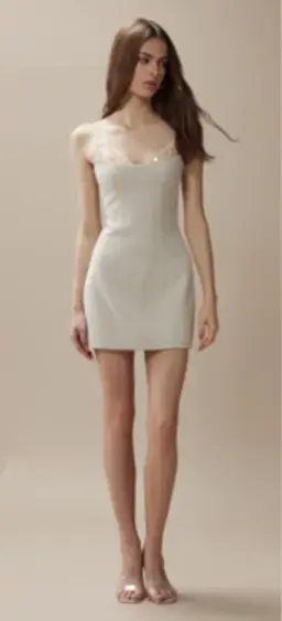 Satin suspenders waist slimming hip skirt homecoming dress R4388