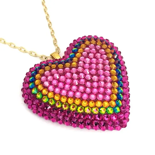 Pavéd Heart Necklace | Electric Koolade