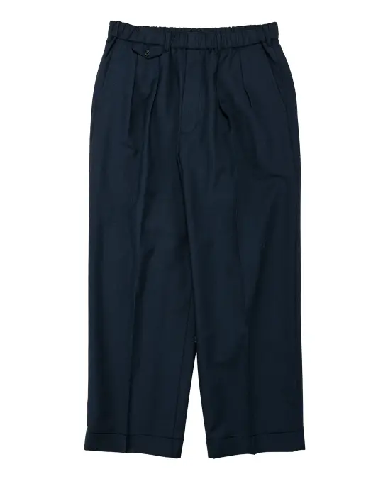 Beams Plus 2Pleats Anywhere(wear) Wool Navy
