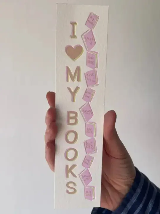 I Love My Books Bookmark