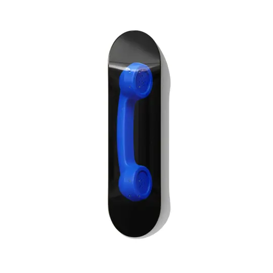 Blueprint Telephone – Blue Monochrome Skateboard Wall Art