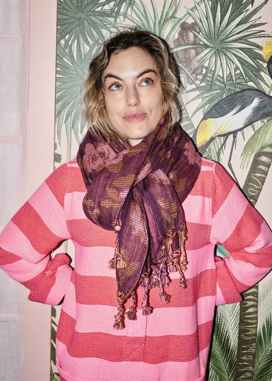 alto scarf | fall 26 | ruby centerpiece