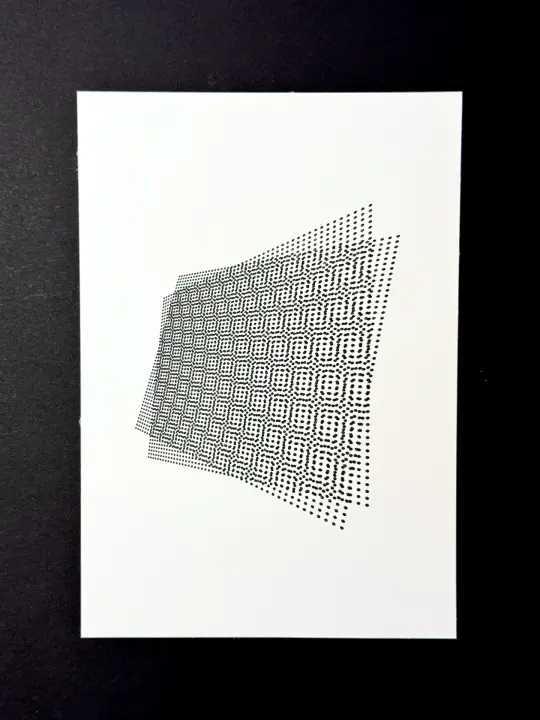 Moiré Study 02 — 5x7" pen plot