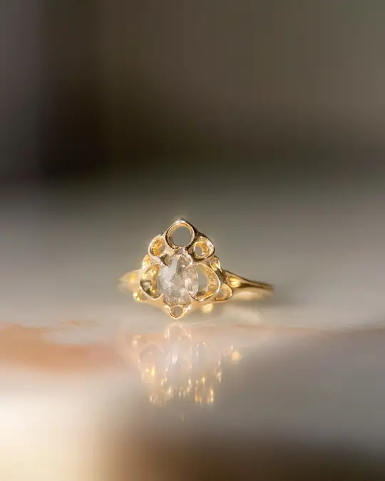 Thrones // 14ky Gold + 0.84ct Salt & Pepper Diamond // 6.75