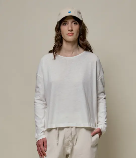 Linen-Cotton Relaxed Fit Women's Longsleeve