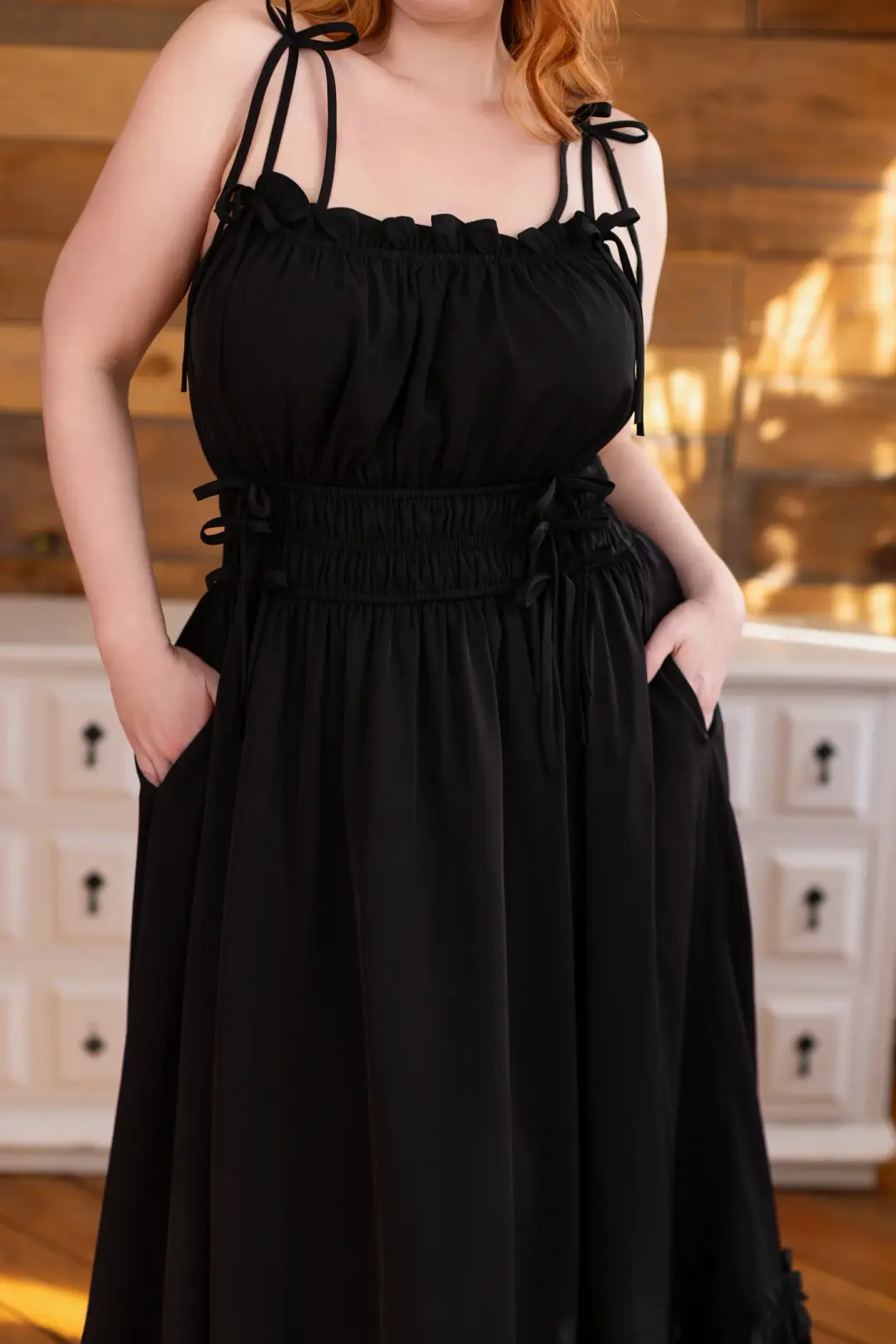 Fleur Dress in Obsidian Rose