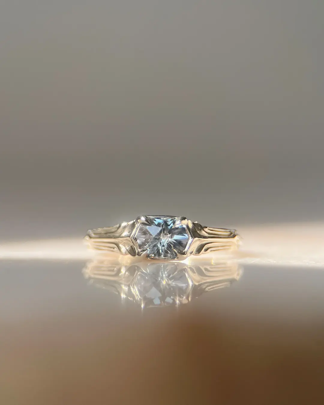 Pillars Pt II // 14kw + 1.14ct Sapphire