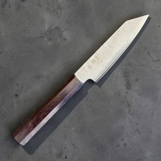 Hatsukokoro Ginrei Silver #3 Kiritsuke Petty 125mm with Mono Ebony Handle