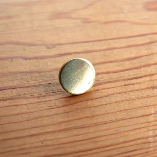 Flat Brass Buttons 1/2" - Pack of 5