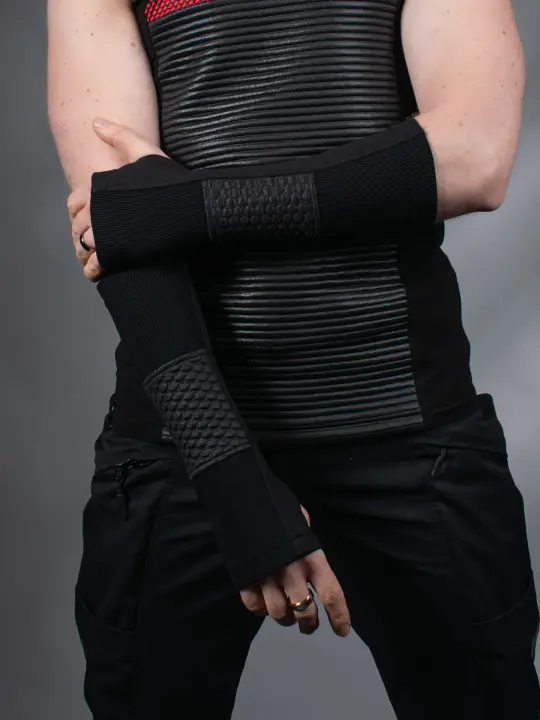 H-ARW Q10 Cyberpunk fingerless gloves