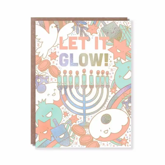 Let It Glow Menorah Card