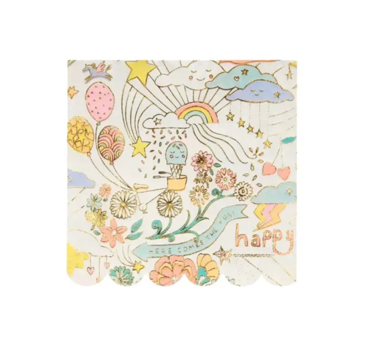 Meri Meri Happy Doodle Small Napkin