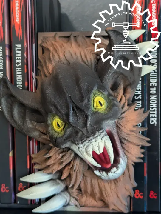 Vampire Bat Monster 3D Printed Book Nook- Miniatures of Madness- Step into the Shadowy Realms of Dark Fantasy!