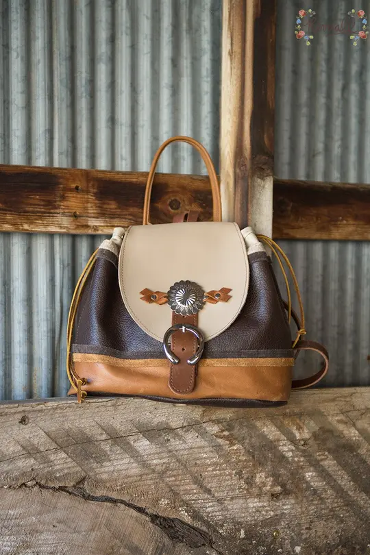 SAMPLE Mini Leather Backpack-Western Buckskin