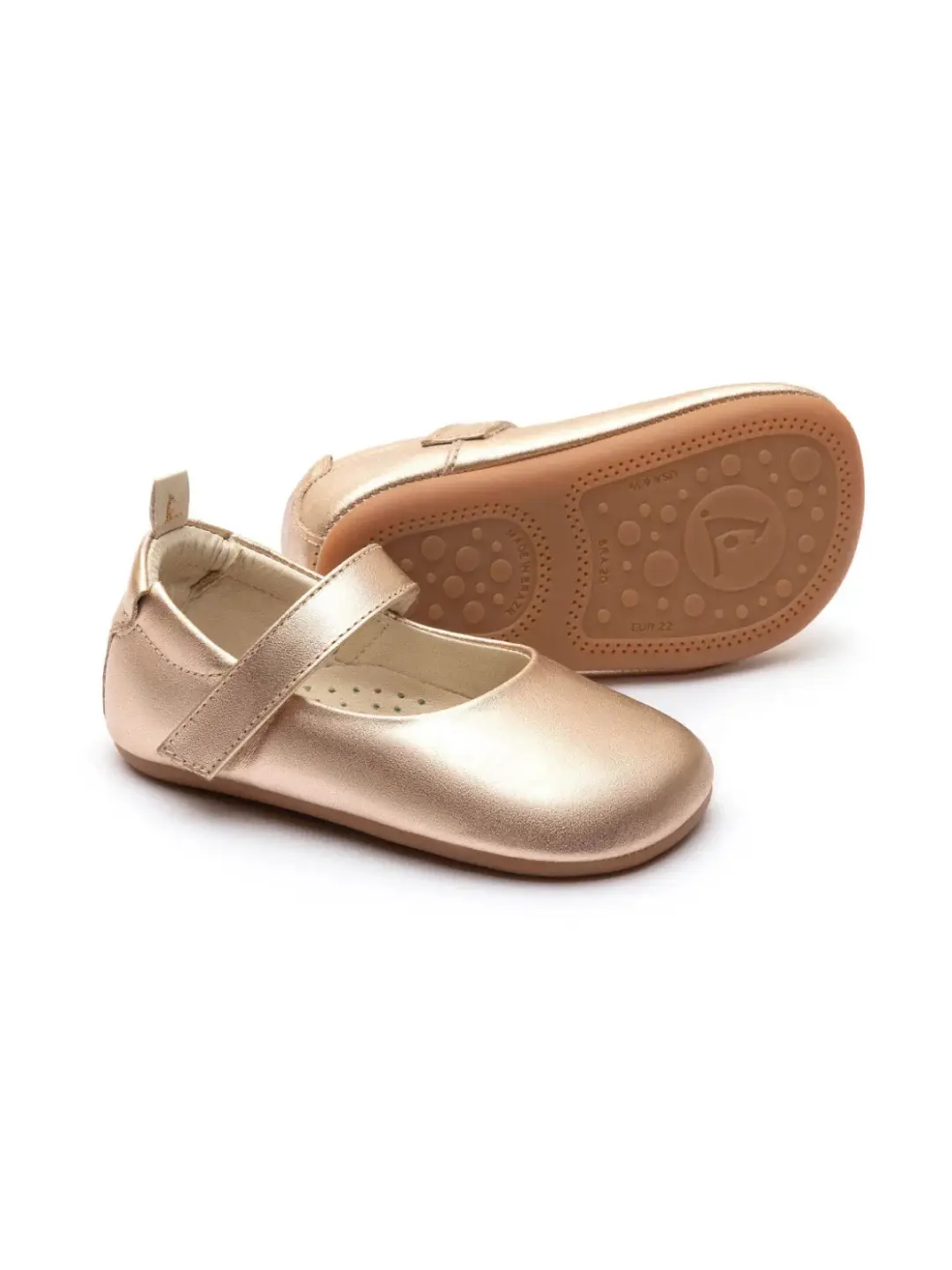 Dolly Mary Janes - Metallic Salmon (Baby)