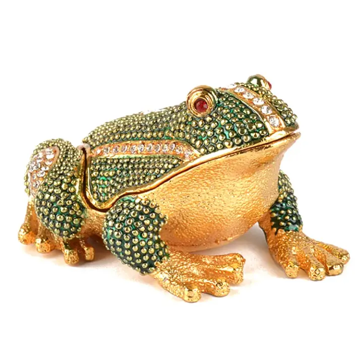 Green & Gold Frog Trinket Box