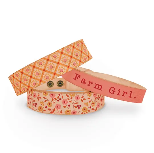 Leather Bracelets-Farm Girl-Set of 3