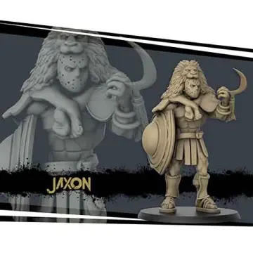 Jaxon gladiator miniature in 28mm scale for tabletop RPGs.