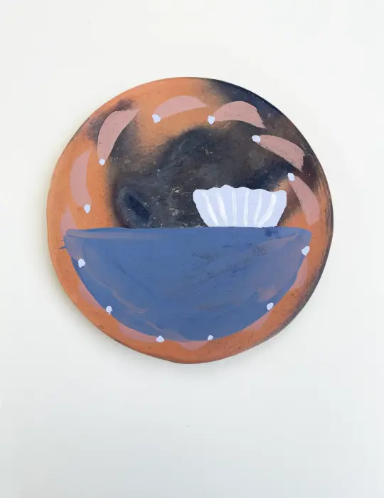 My Moon-shell Art Hanging Plate