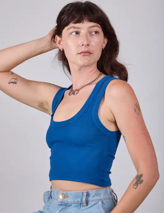 Cropped Tank Top - Royal Blue *FINAL SALE*