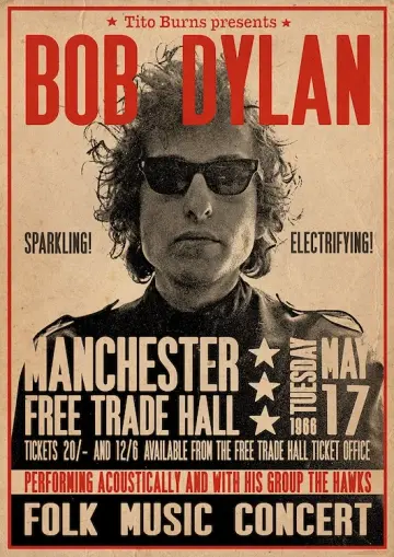 Bob Dylan 1966 Tour Poster