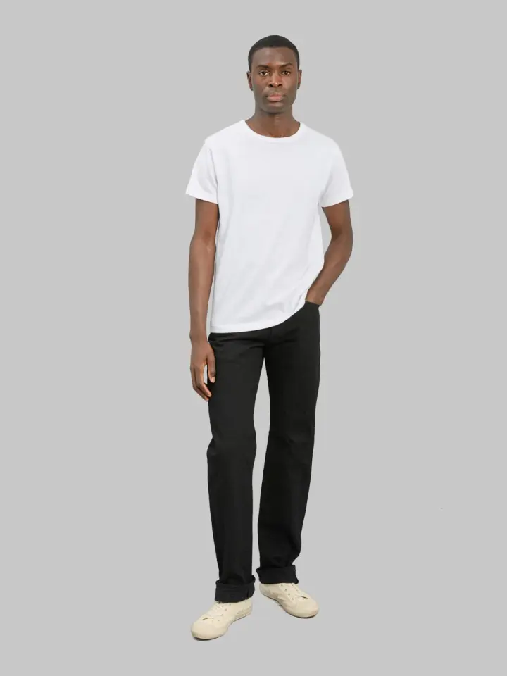 ONI Denim 288CCD-BKBK "Crushed Concrete Denim Black x Black" 15oz Kabuki  Regular Straight Jeans