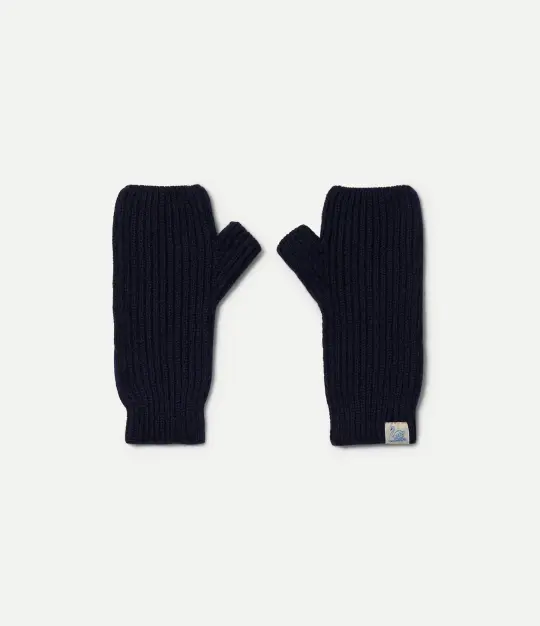 Ribbbed Merino Wool-Cashmere-Silk Wrist Warmers