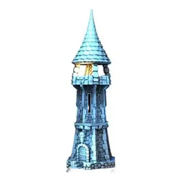 New Foundland Tower 28mm 3D printed medieval fantasy town terrain, 3D render, front view