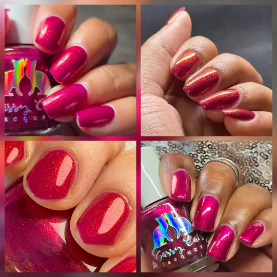 Sassy Cats Lacquer: "Pom Cran Glam" *OVERSTOCK*