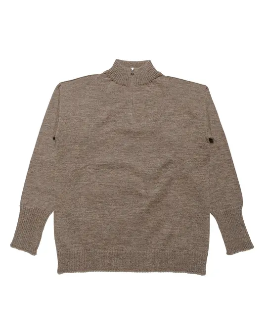 Andersen-Andersen Seaman Half-Zip Natural Taupe