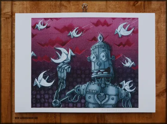 "Be A Robot" A4 Giclee Print