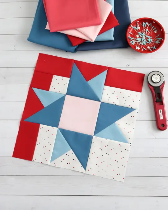 Parade Time quilt block - PDF pattern