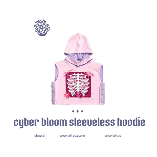 Cyber Bloom Sleeveless Hoodie