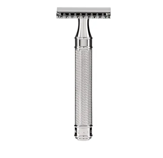MÜHLE TRADITIONAL Safety Razor, Large, Stainless Steel, Open Comb