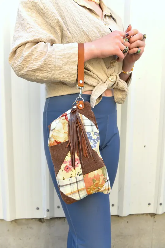 Patchwork Clutch in Feminine Mystic