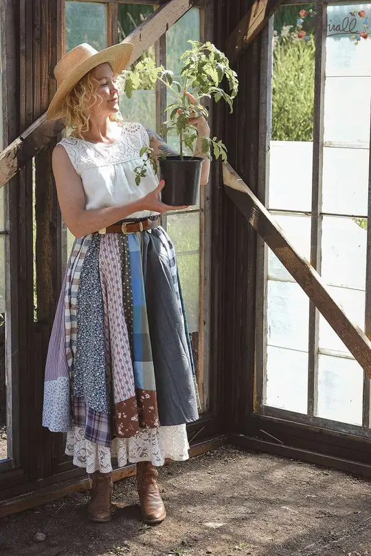 Pre-Order Patchwork White Bear Skirt