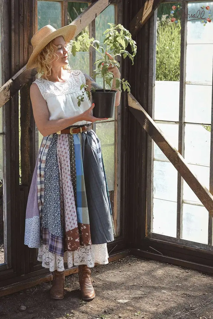 Pre-Order Patchwork White Bear Skirt